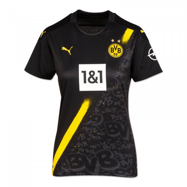 Camiseta Borussia Dortmund Segunda Equipación Mujer 2020-2021 Negro